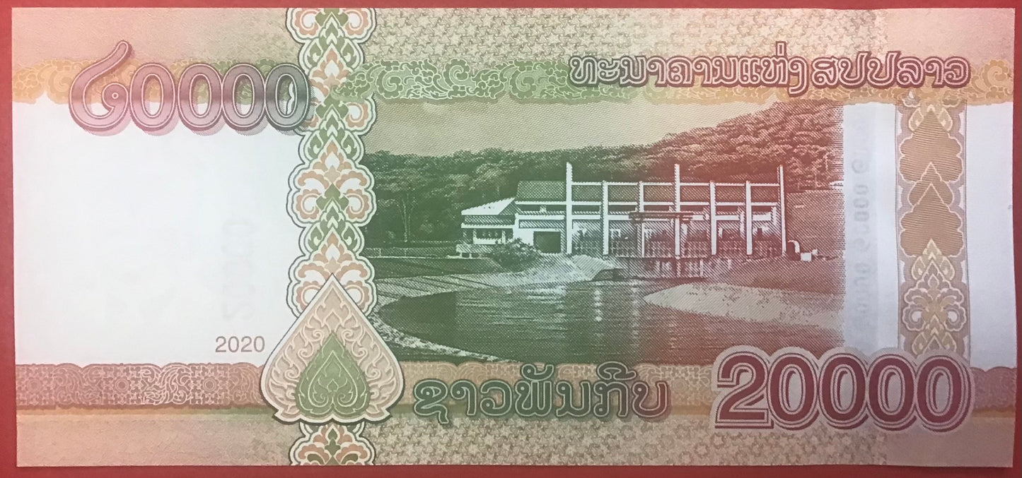 Lao - 20.000 Kip 2020 P#W41c Kvalitet 01/0