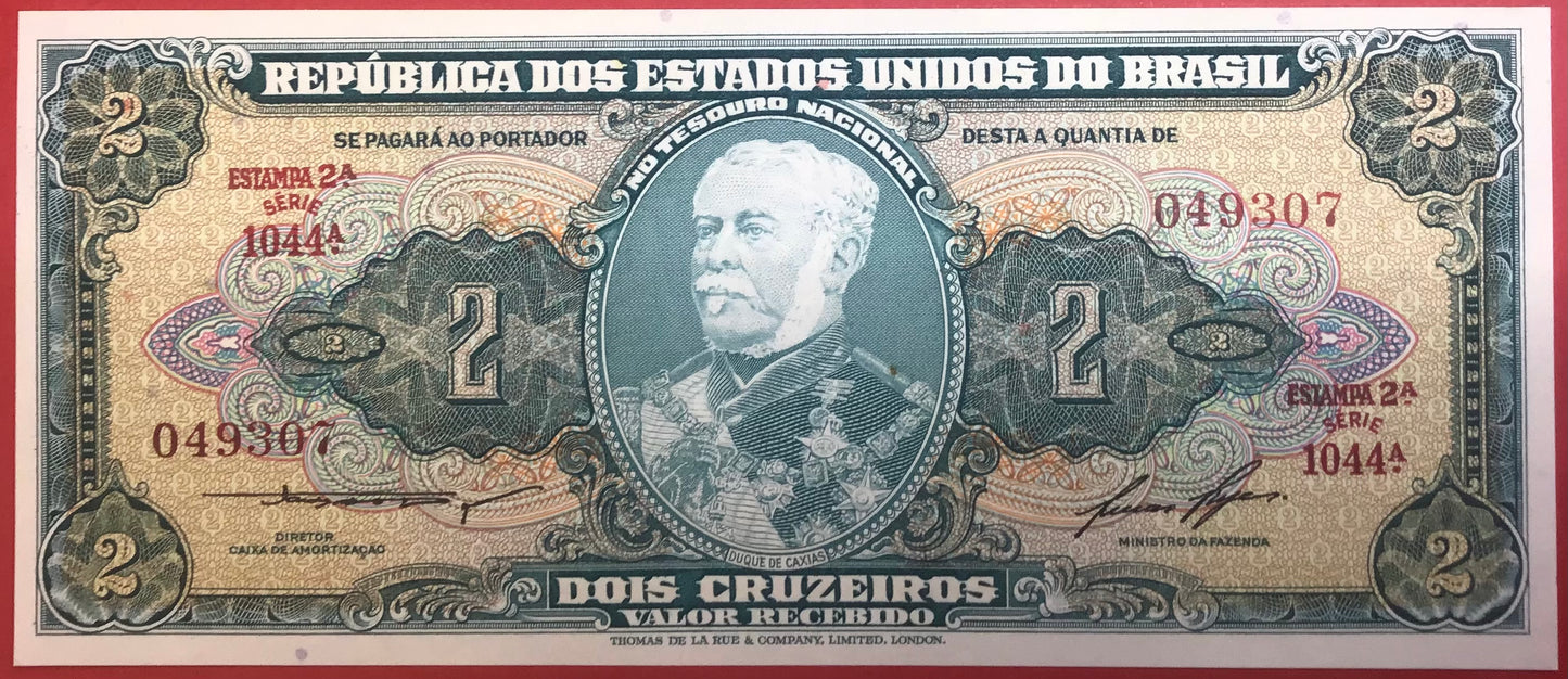 Brazil - 2 Cruzeiros (1956-1958) P#157Ac Kvalitet 0