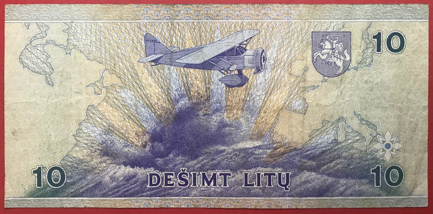 Lithuania - 10 Litu 1997 P#59 Kvalitet 1/1+