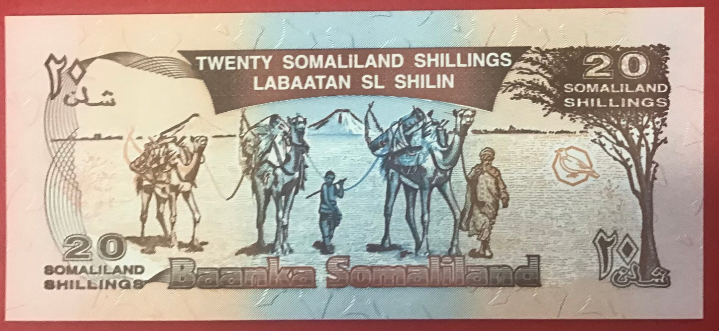 Somaliland - 20 Shillings 1994 P#3a Kvalitet 0