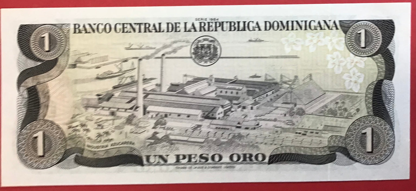 Dominican Republic - 1 Peso Oro 1982 P#117c Kvalitet 01/0