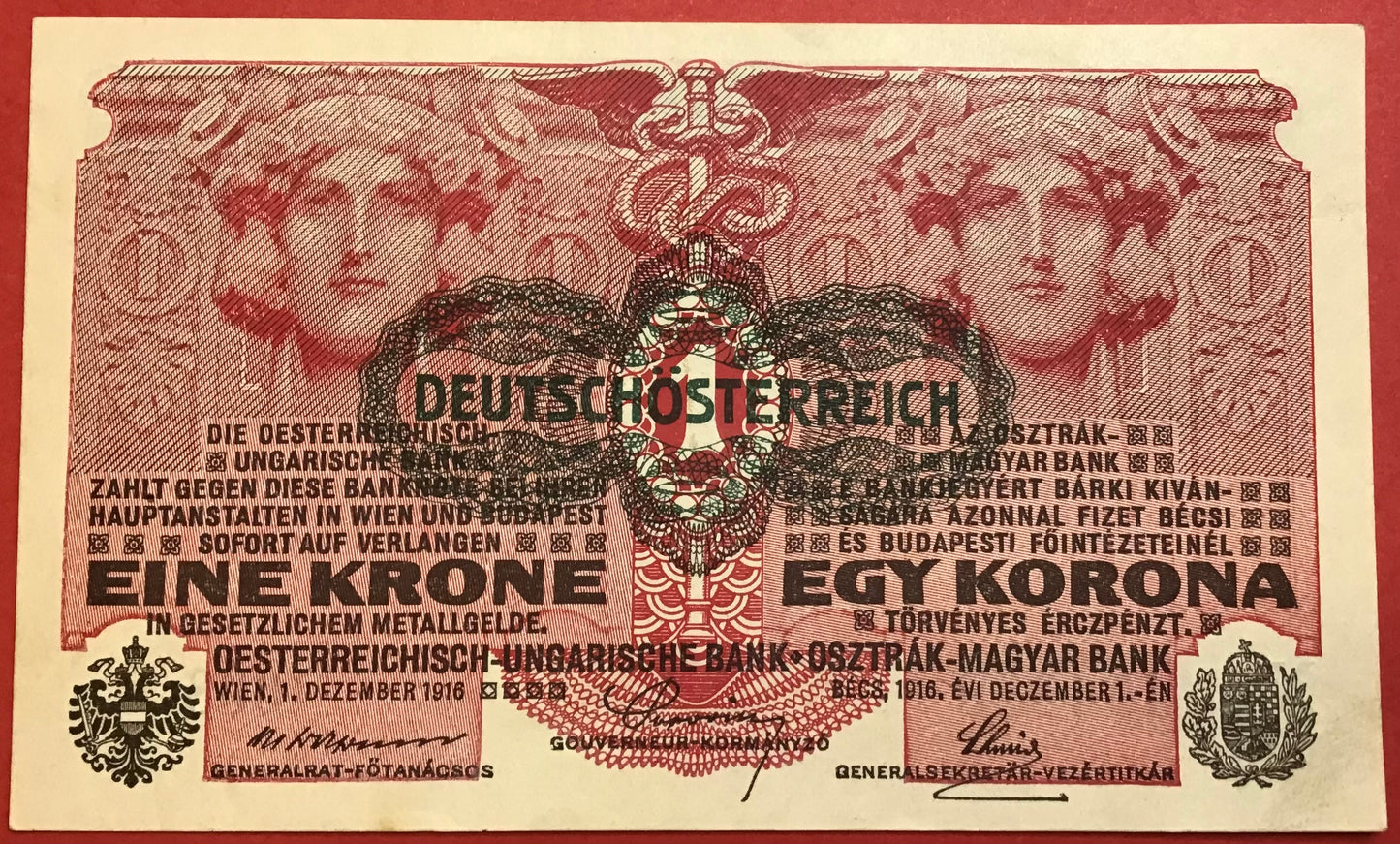 Austria - 1 Krone 1919 P#49 Kvalitet 1+/01