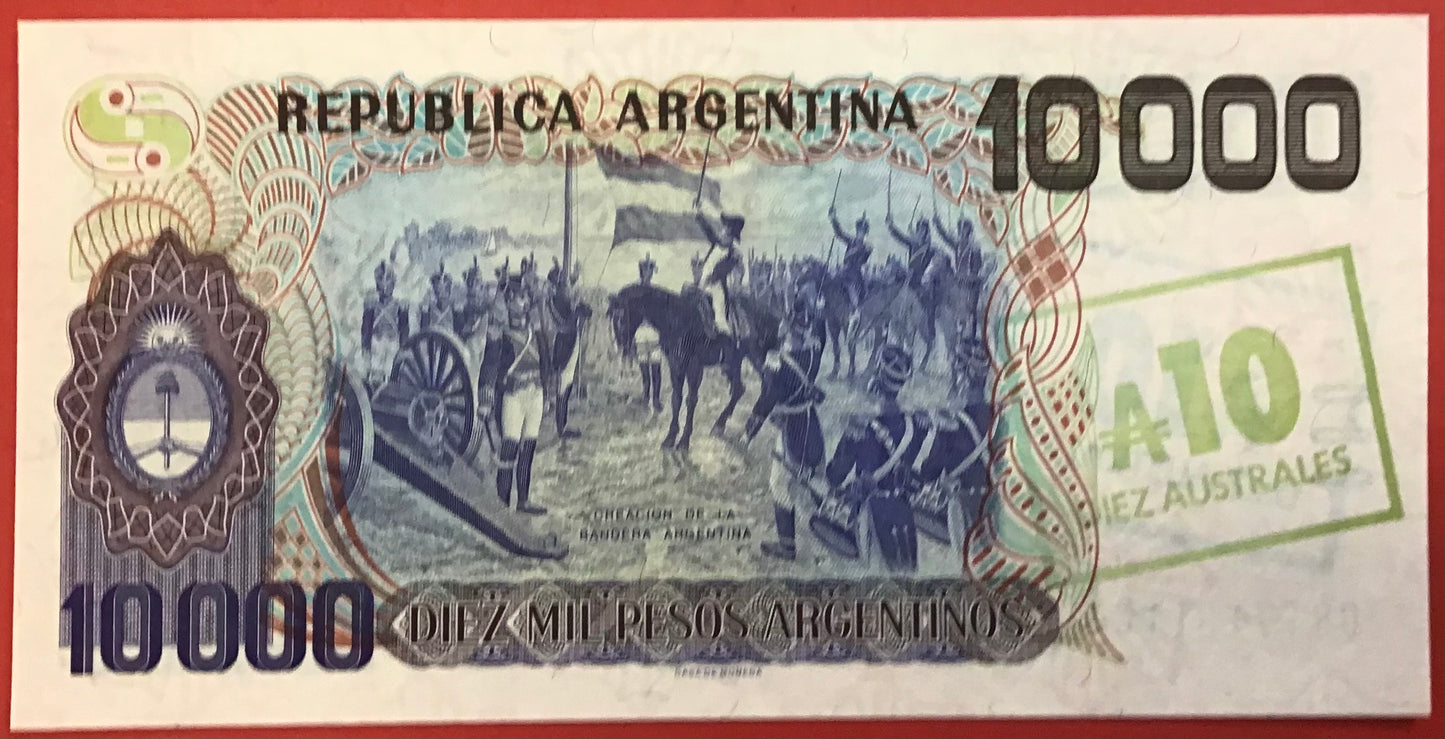 Argentina - 10 Australes (1985) P#322c Kvalitet 0