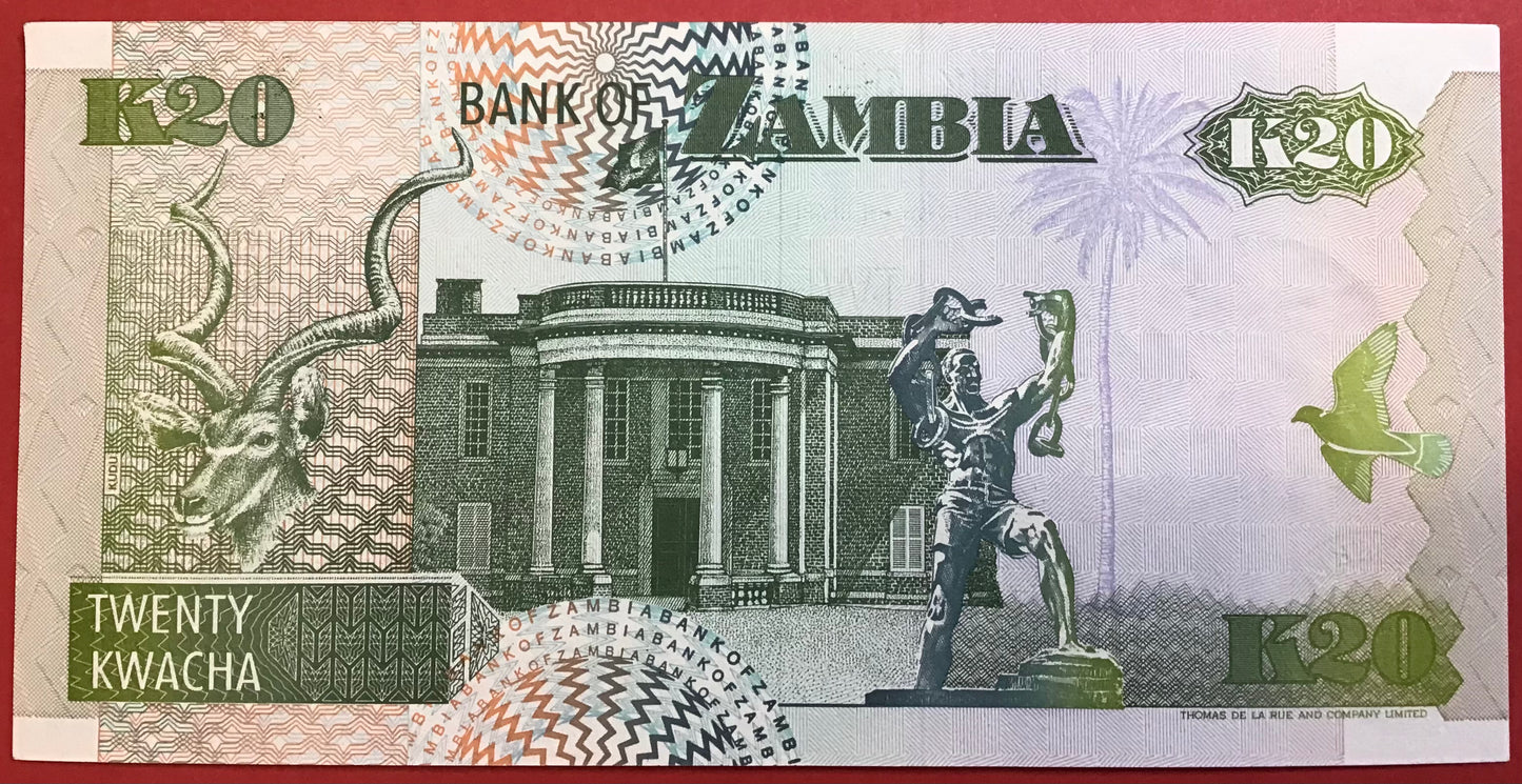 Zambia - 20 Kwacha 1992 P#36a Kvalitet 0