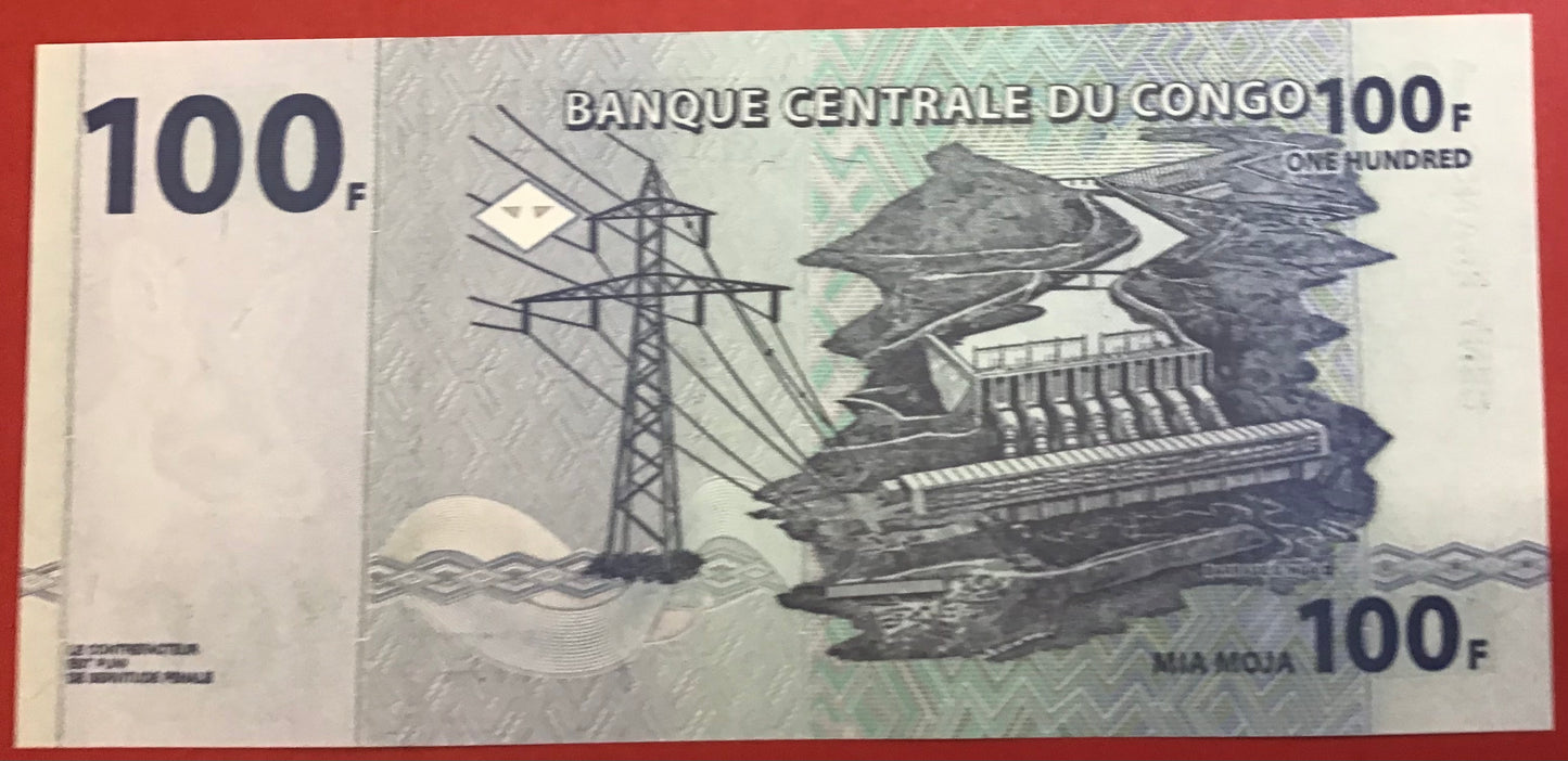 Congo Democratic Republic - 100 Francs 4.1.2000 P#92 Kvalitet 0