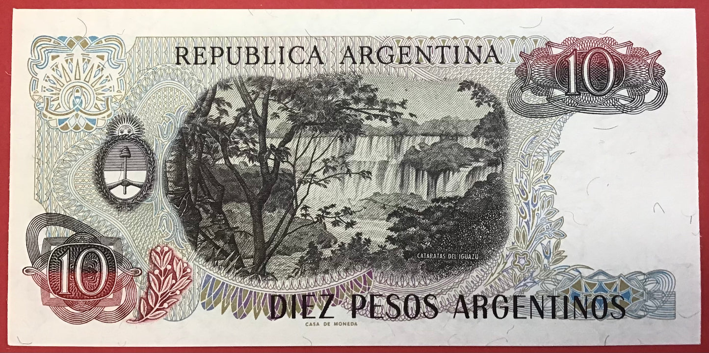Argentina - 10 Pesos Argentinos (1983-84) P#313a Kvalitet 0