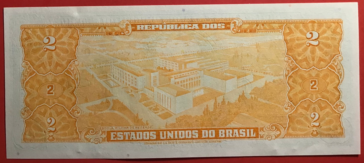 Brazil - 2 Cruzeiros (1956-58) P#157Ac Kvalitet 01/0