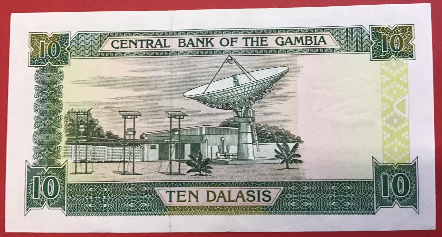 Gambia - 10 Dalasis (1991-95) P#13b Kvalitet 0