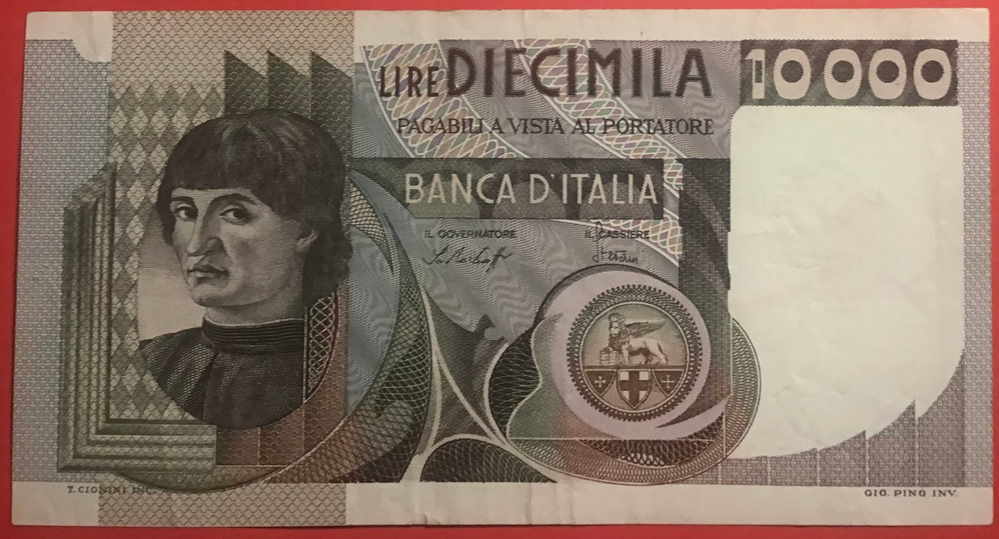 Italy - 10.000 Lire 29.12.1978 P#106a Kvalitet 1+