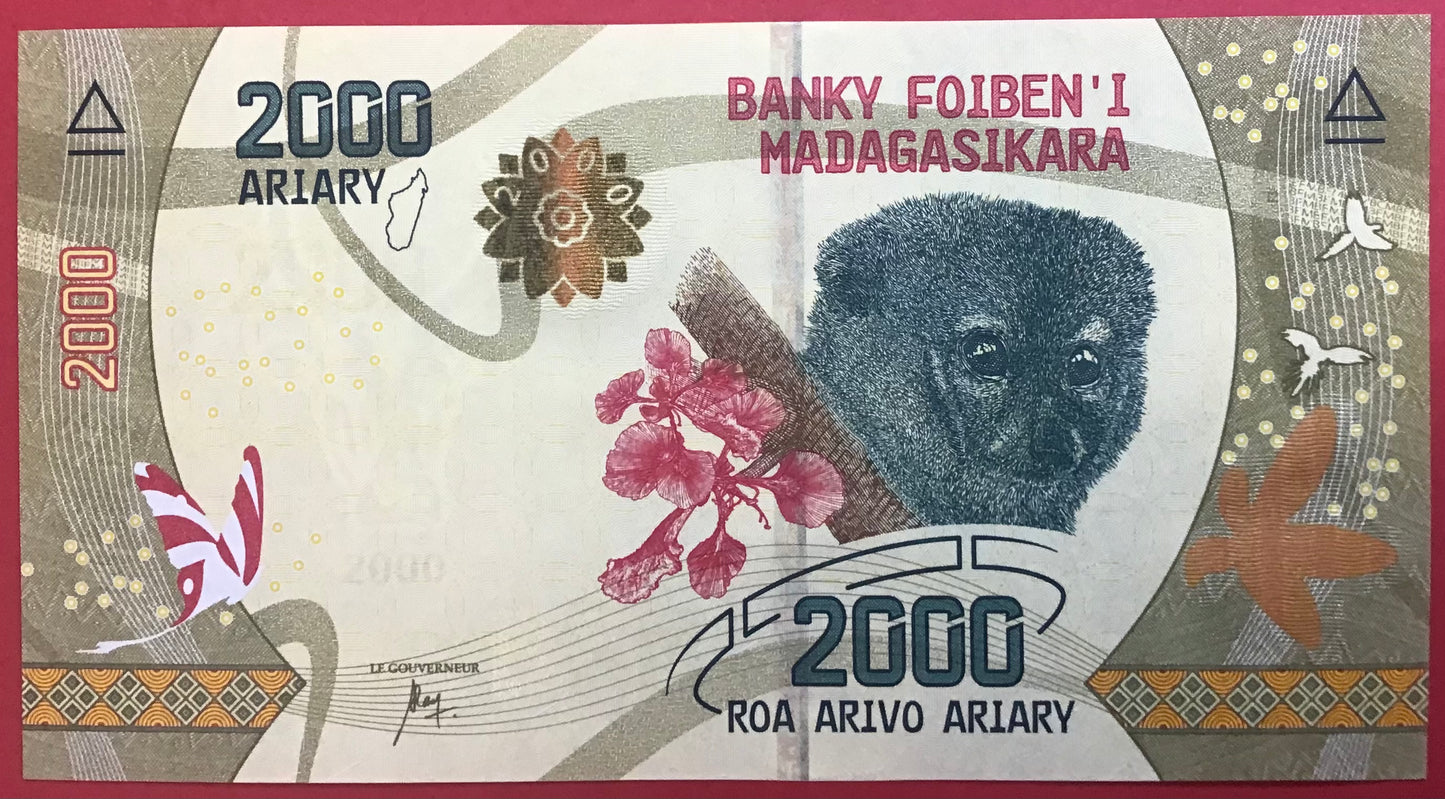 Madagascar - 2000 Ariary (2017) P#101 Kvalitet 0