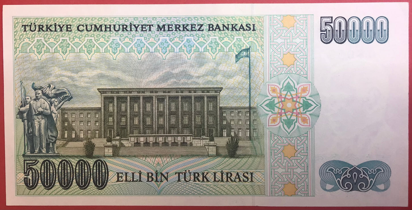 Turkey - 50.000 Lira (1989) P#203a Kvalitet 01/0