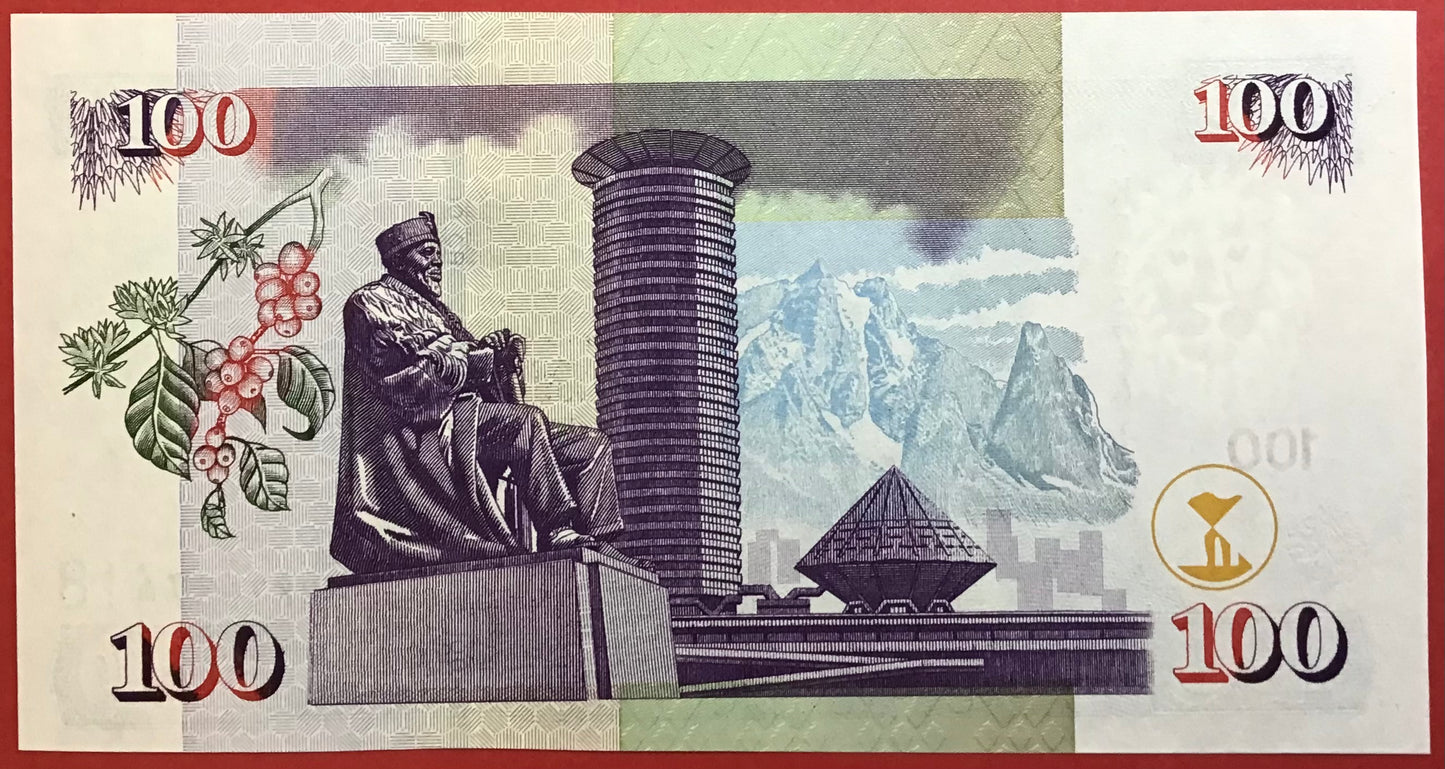 Kenya - 100 Shillings 2.2.2004 P#42a Kvalitet 01/0