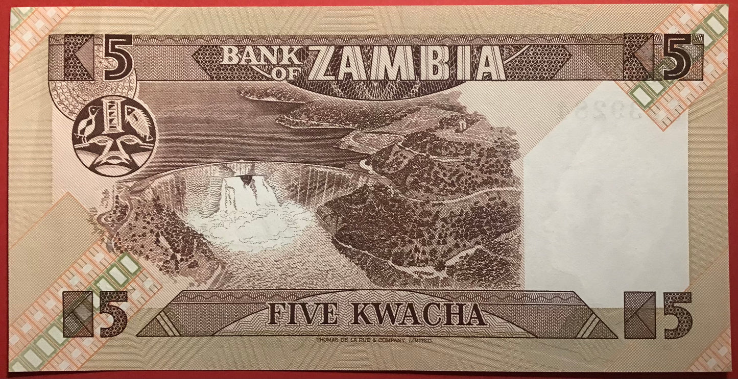 Zambia - 5 Kwacha (1980-88) P#25c Kvalitet 0