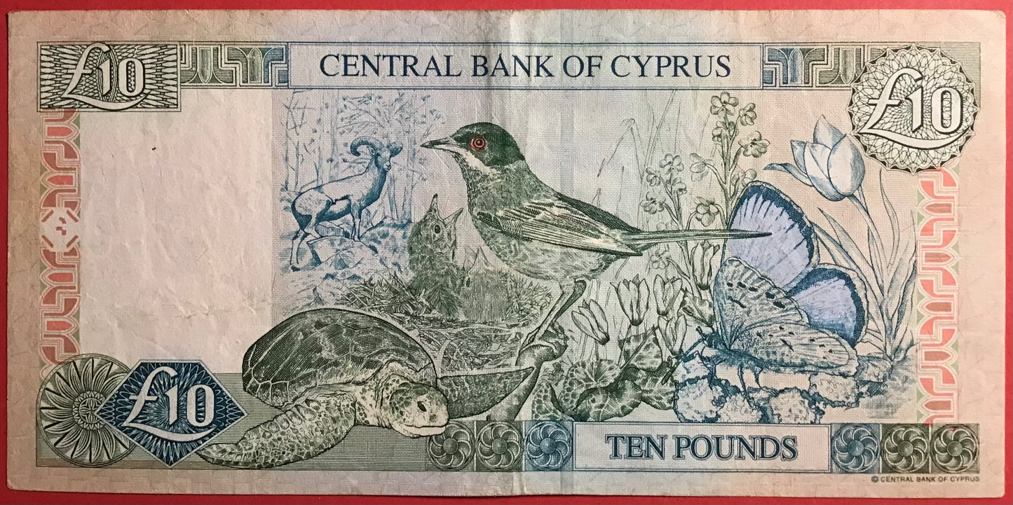 Cyprus - 10 Pounds 1.10.1997 P#62a Kvalitet 1+