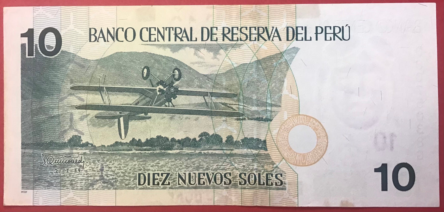 Peru - 10 Nuevos Soles 21.12.2006 P#179b Kvalitet 1+