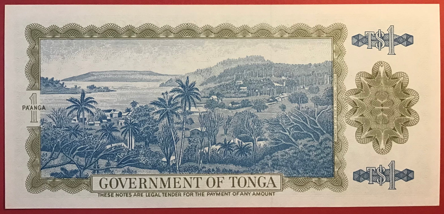 Tonga - 1 Pa`anga 30.6.1989 P#19c Kvalitet 0