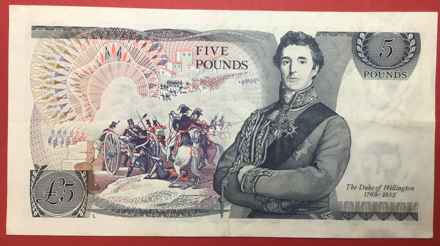 Great Britain - 5 Pounds (1973-80) P#378b Kvalitet 1+