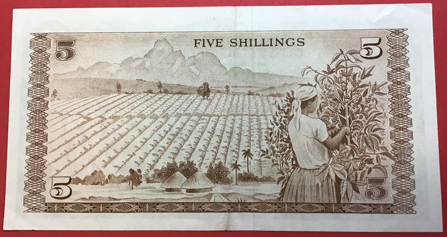 Kenya - 5 Shillings 1.7.1971 P#6b Kvalitet 01