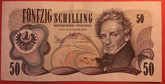 Austria - 50 Schilling 2.1.1970 P#143a Kvalitet 1+/01