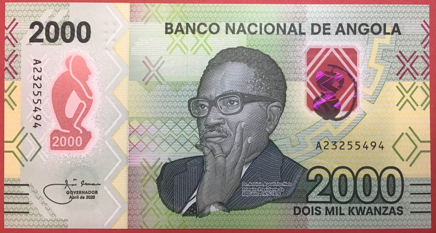 Angola - 2000 Kwanzas 2020 P#W163 Kvalitet 0