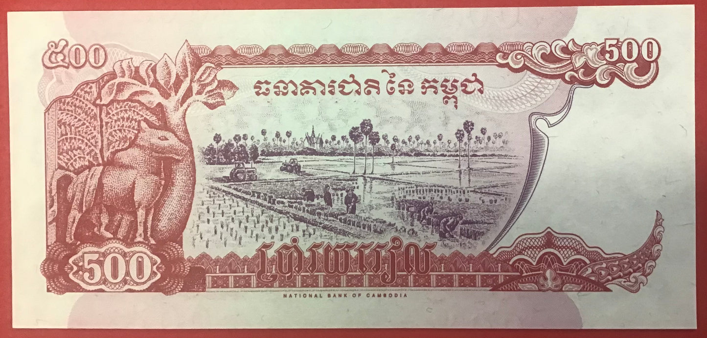 Cambodia - 500 Riels 1996 P#43a Kvalitet 0