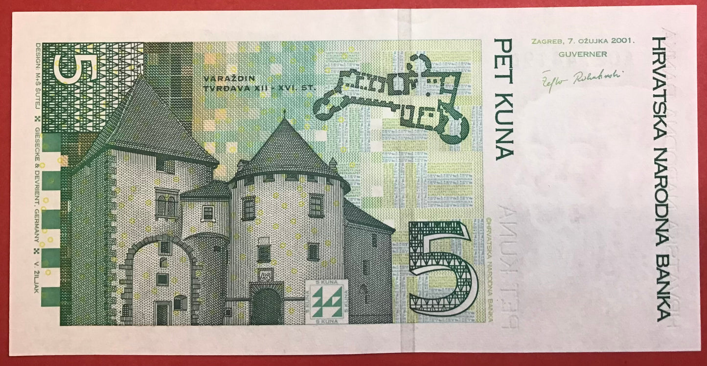 Croatia - 5 Kuna 7.3.2001 P#37a Kvalitet 01/0