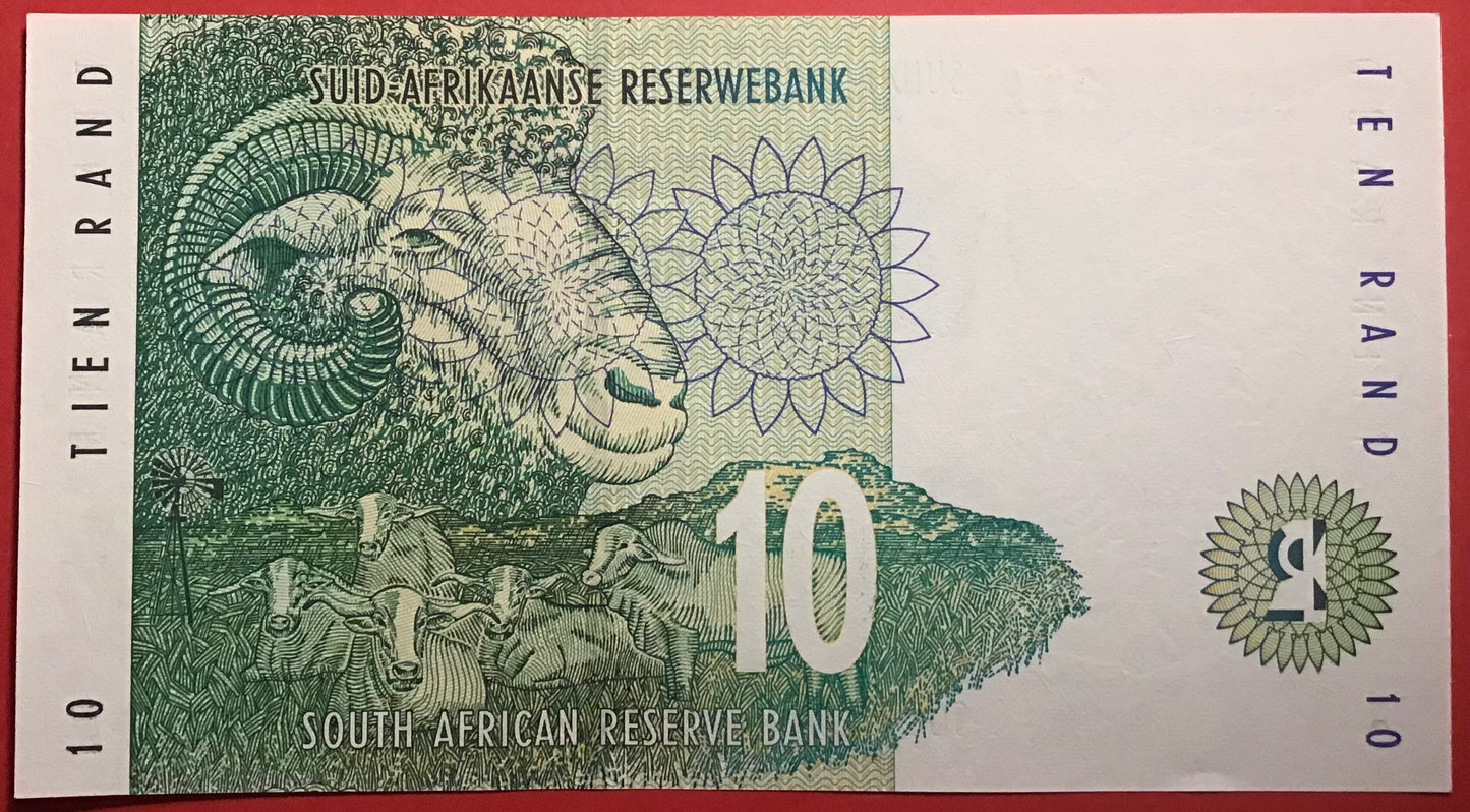 South Africa - 10 Rand 1993 P#123a Kvalitet 01