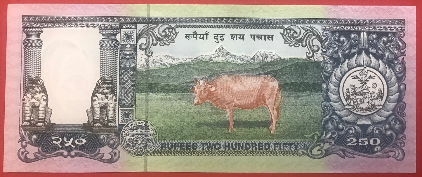 Nepal - 250 Rupees (1997) P#42 Kvalitet 01
