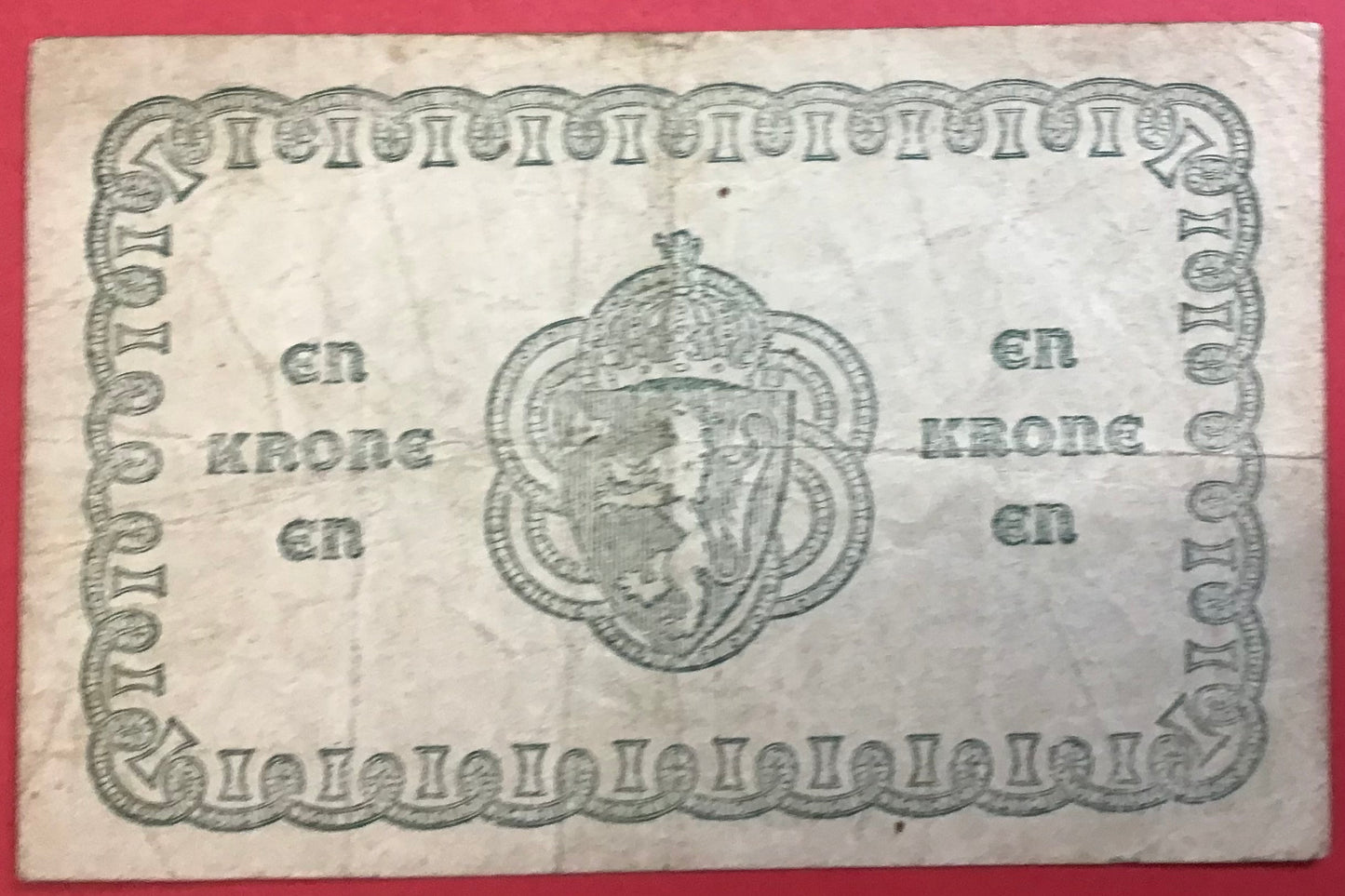 Norway - 1 Krone 1917 P#13a Kvalitet 1