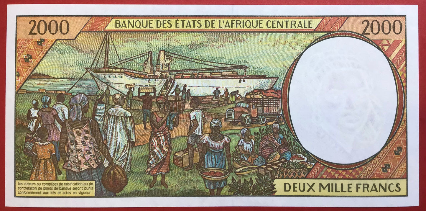 Central African Republic/Equatorial Guinea - 2000 Francs 2000 P502Ng Kvalitet 0