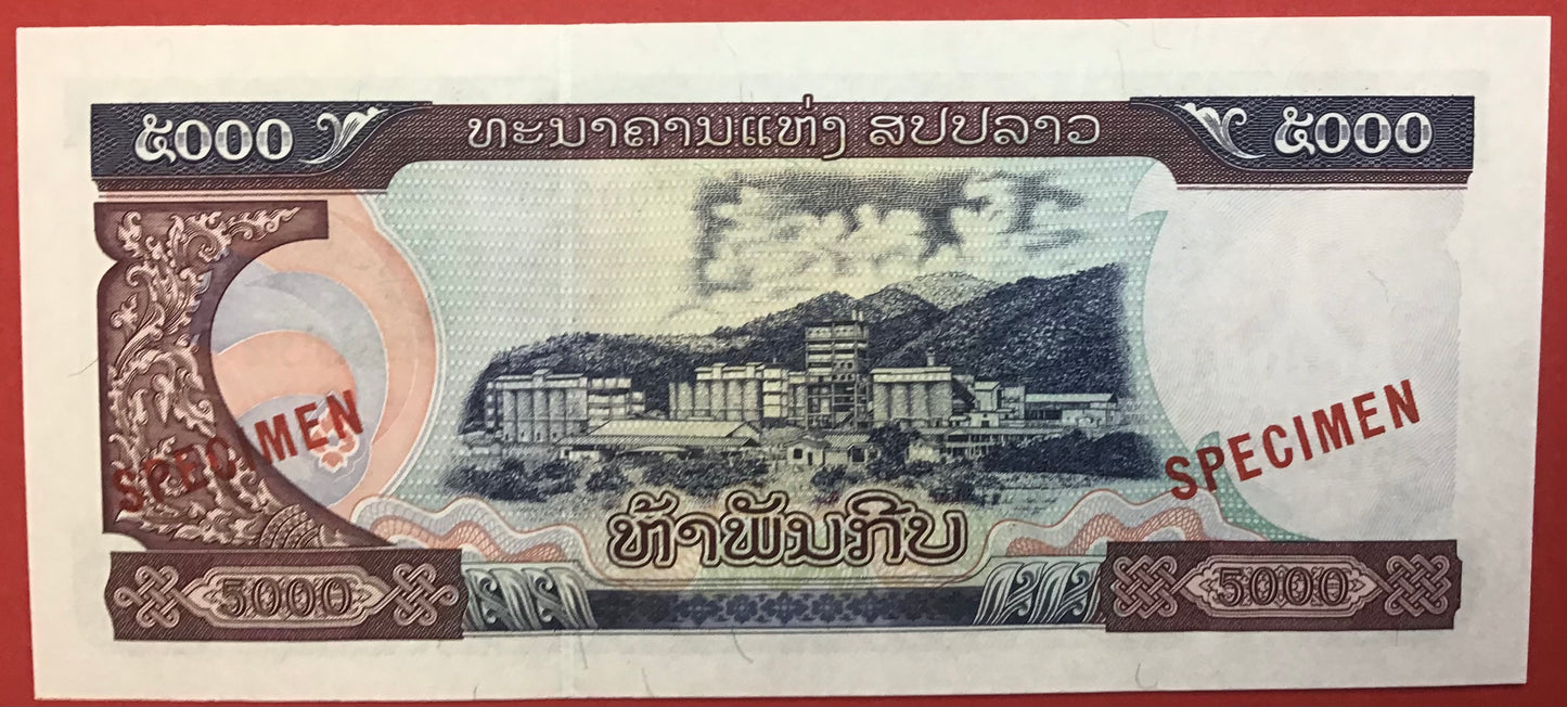 Lao - 5000 Kip 1997 P#34s *Specimen* Kvalitet 0