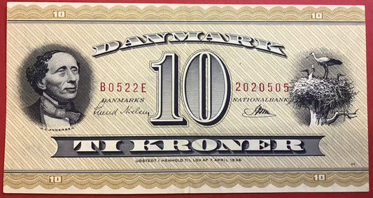 Danmark - 10 Kroner 1952 (B0522E-2020505) Sieg#130 Kvalitet 1+/01