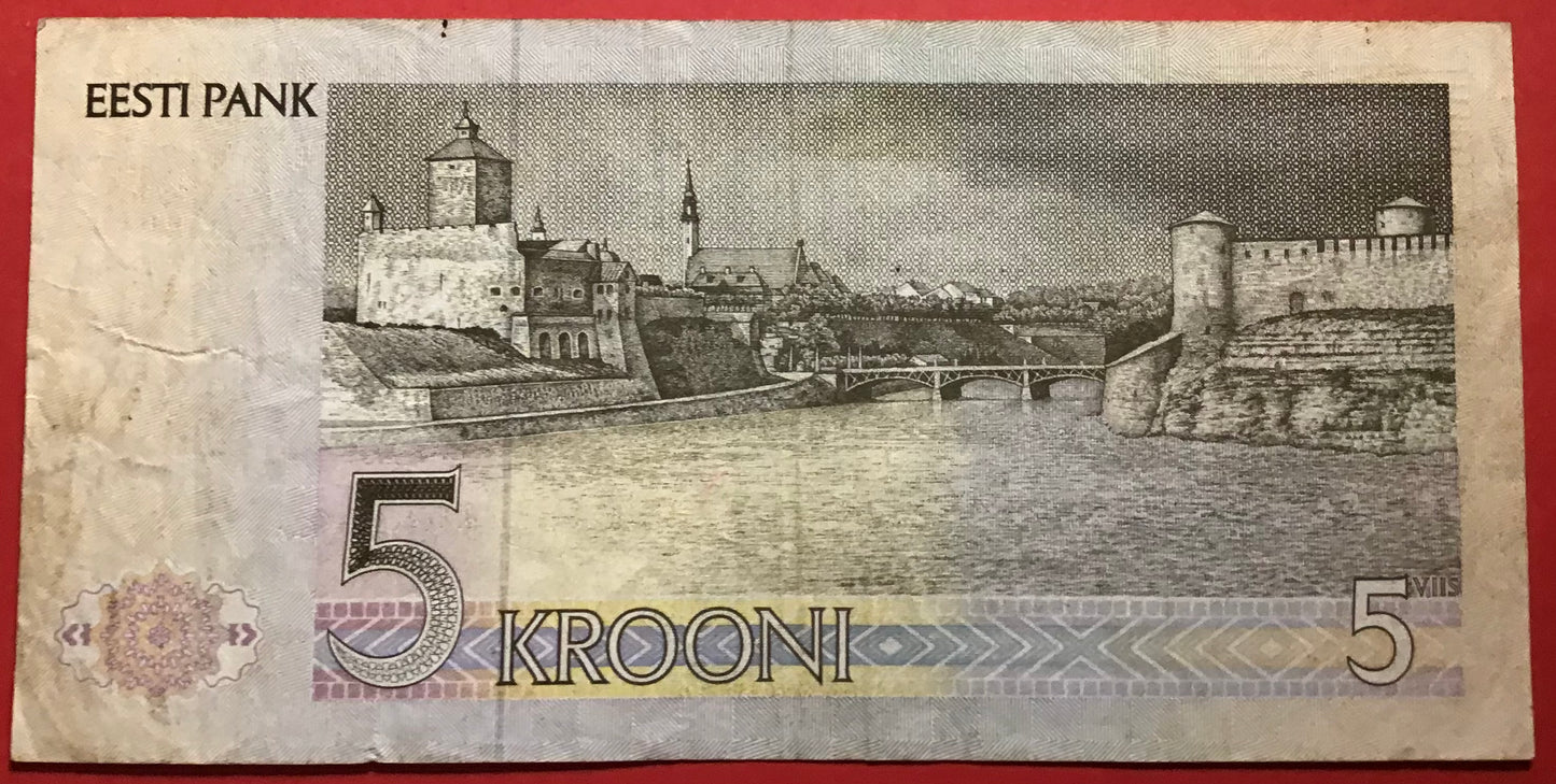 Estonia - 5 Krooni 1991 P#71a Kvalitet 1/1+