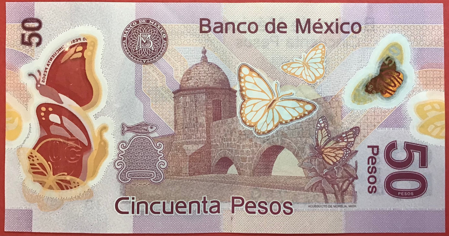 Mexico - 50 Pesos 12.6.2012 P#123Ad Kvalitet 1+
