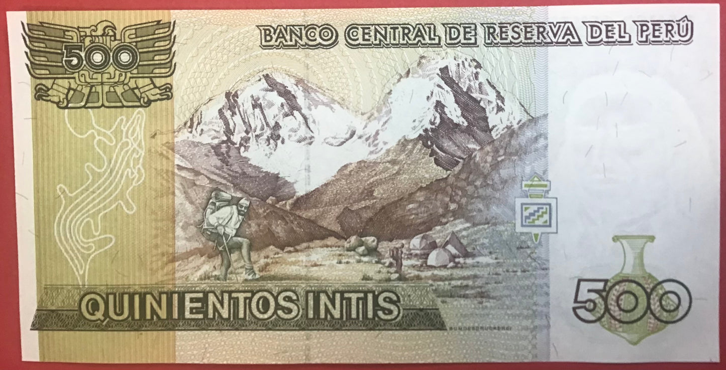 Peru - 500 Intis 26.6.1987 P#134b Kvalitet 0