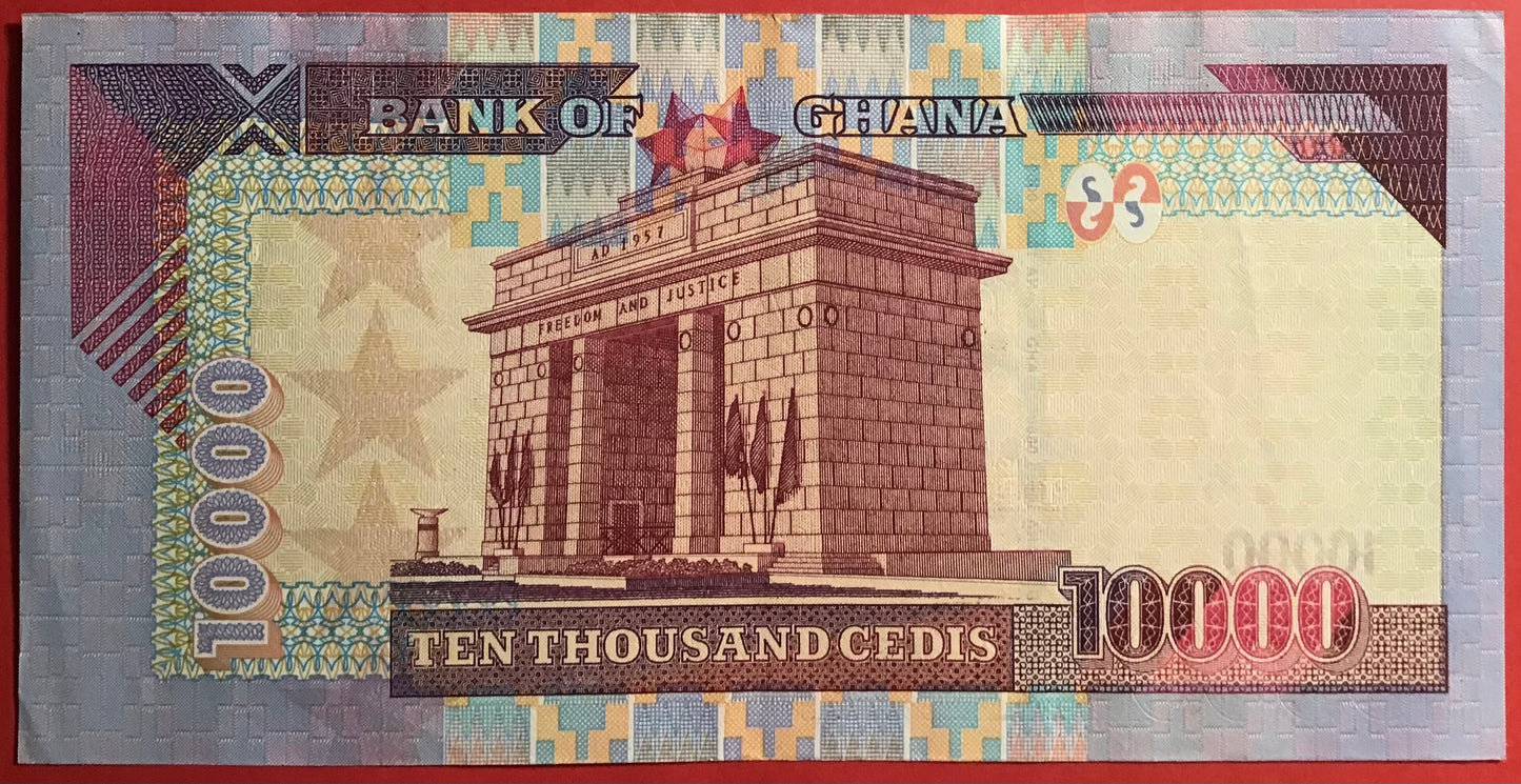 Ghana - 10.000 Cedis 4.8.2003 P#35b Kvalitet 1+/01