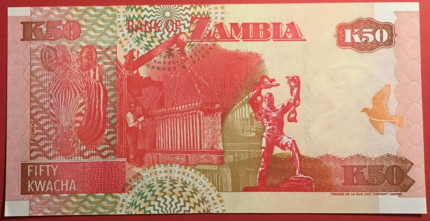 Zambia - 50 Kwacha 2001 P#37c Kvalitet 0