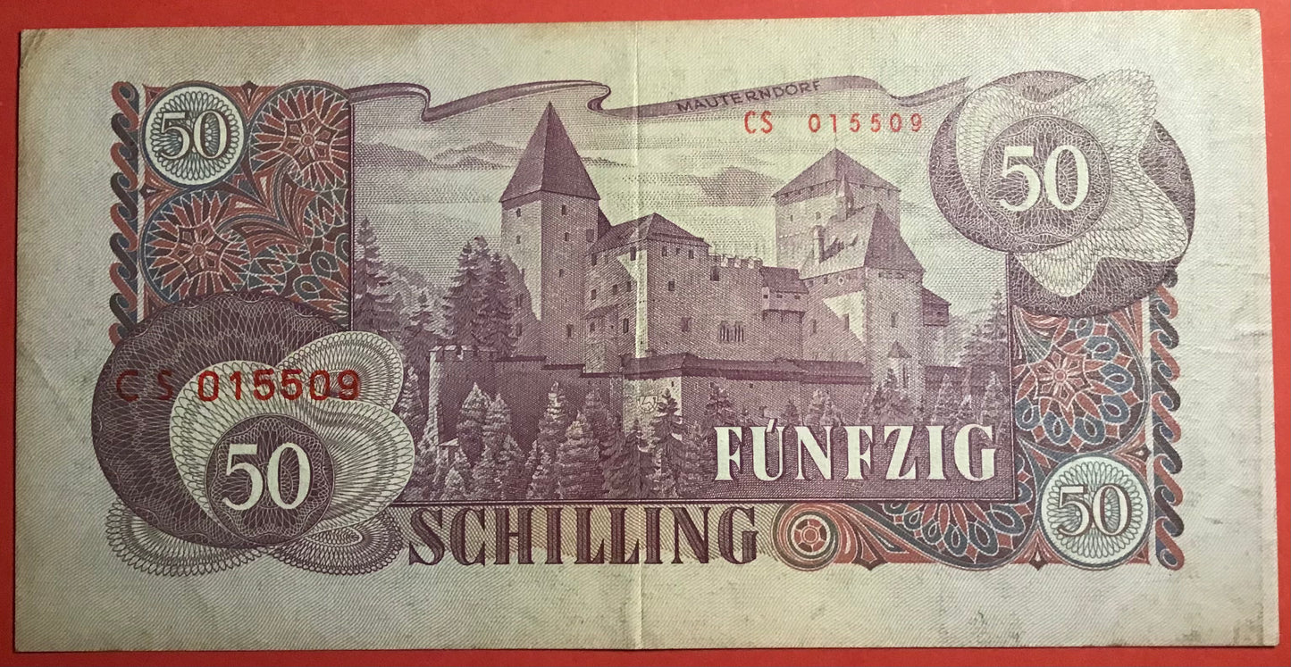 Austria - 50 Schilling 2.7.1962 P#137a Kvalitet 1+