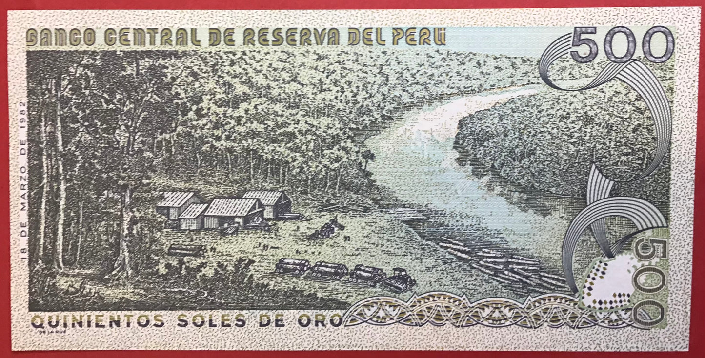 Peru - 500 Soles de Oro 18.3.1982 P#125A Kvalitet 0