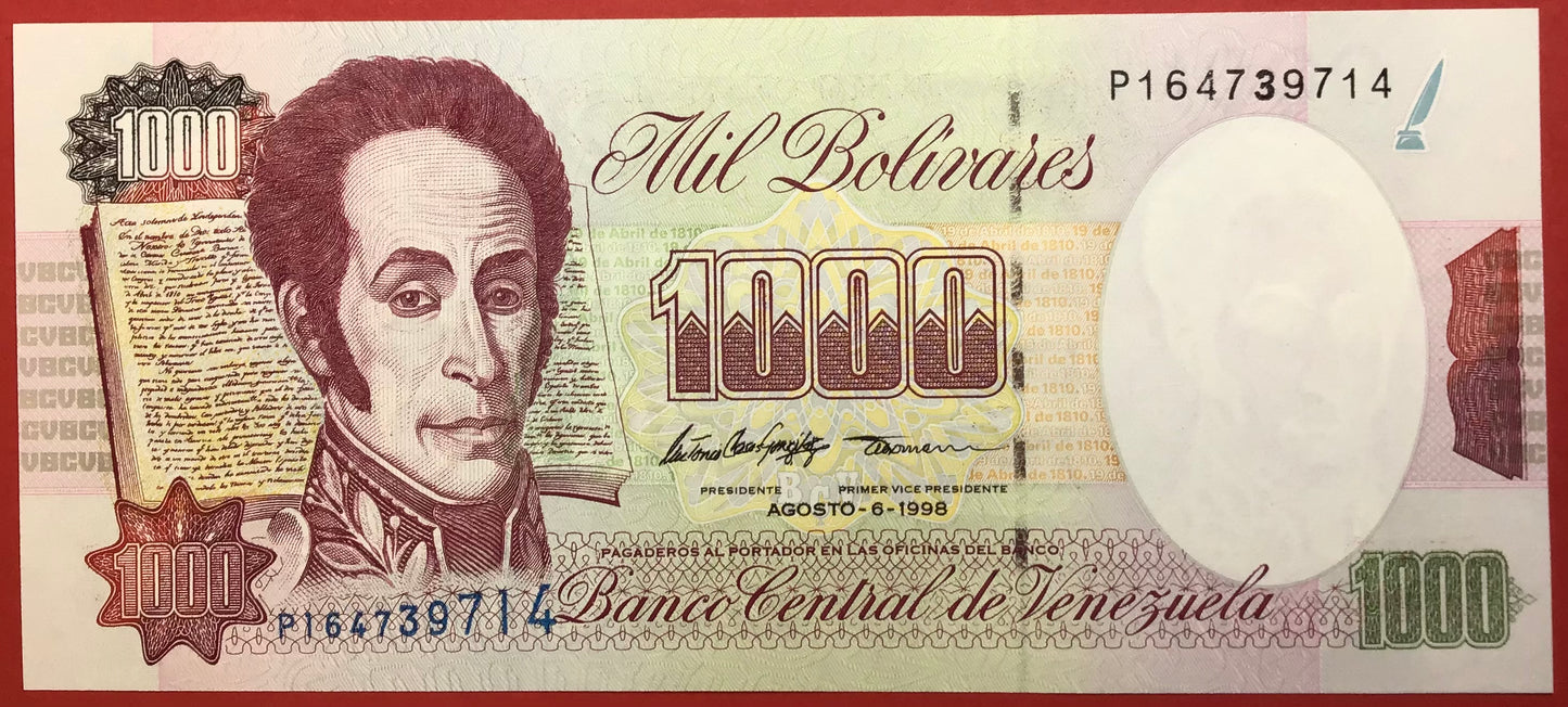 Venezuela - 1000 Bolivares P#76d Kvalitet 0