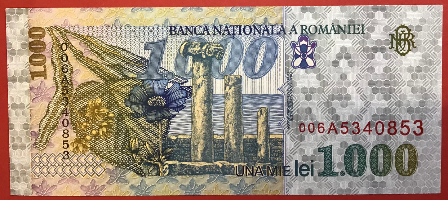 Romania - 1000 Lei 1998 P#106 Kvalitet 0