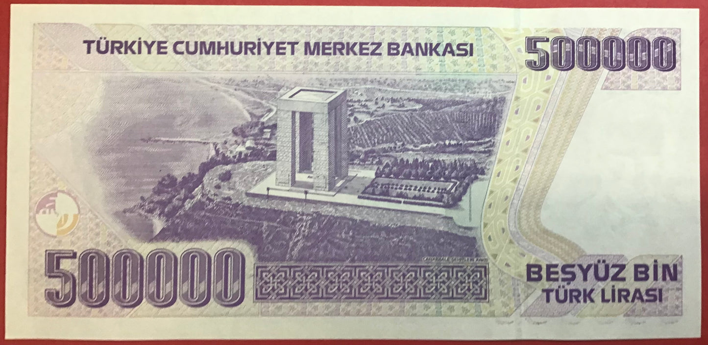 Turkey - 500.000 Lira (1998) P#212 Kvalitet 0
