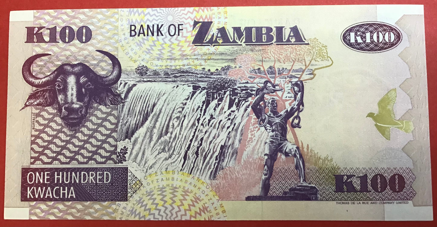 Zambia - 100 Kwacha 1992 P#38a Kvalitet 0