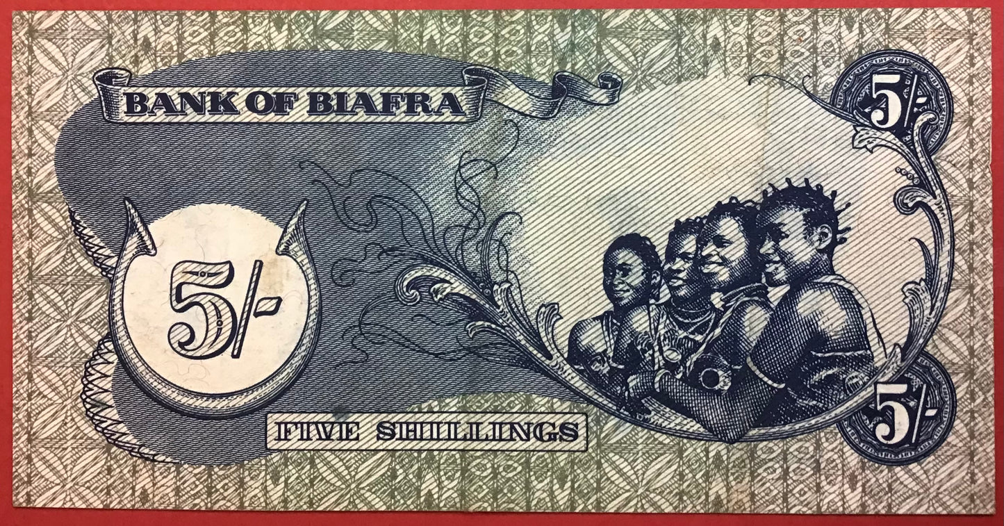 Biafra - 5 Shillings (1968-69) P#3a Kvalitet 1+