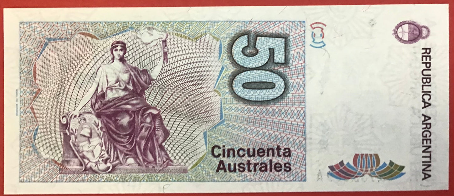 Argentina - 50 Australes (1986-89) P#326b Kvalitet 0