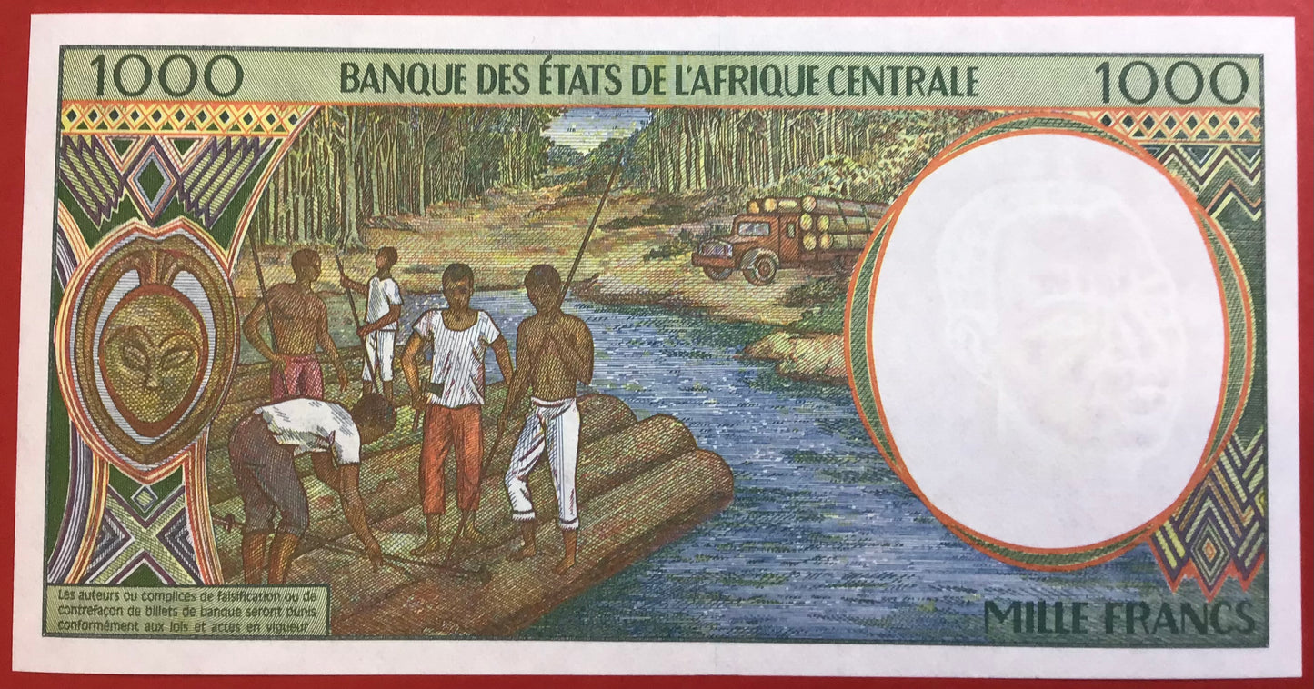 Central African Republic/Gabon - 1000 Francs 2000 P#402Lg Kvalitet 0