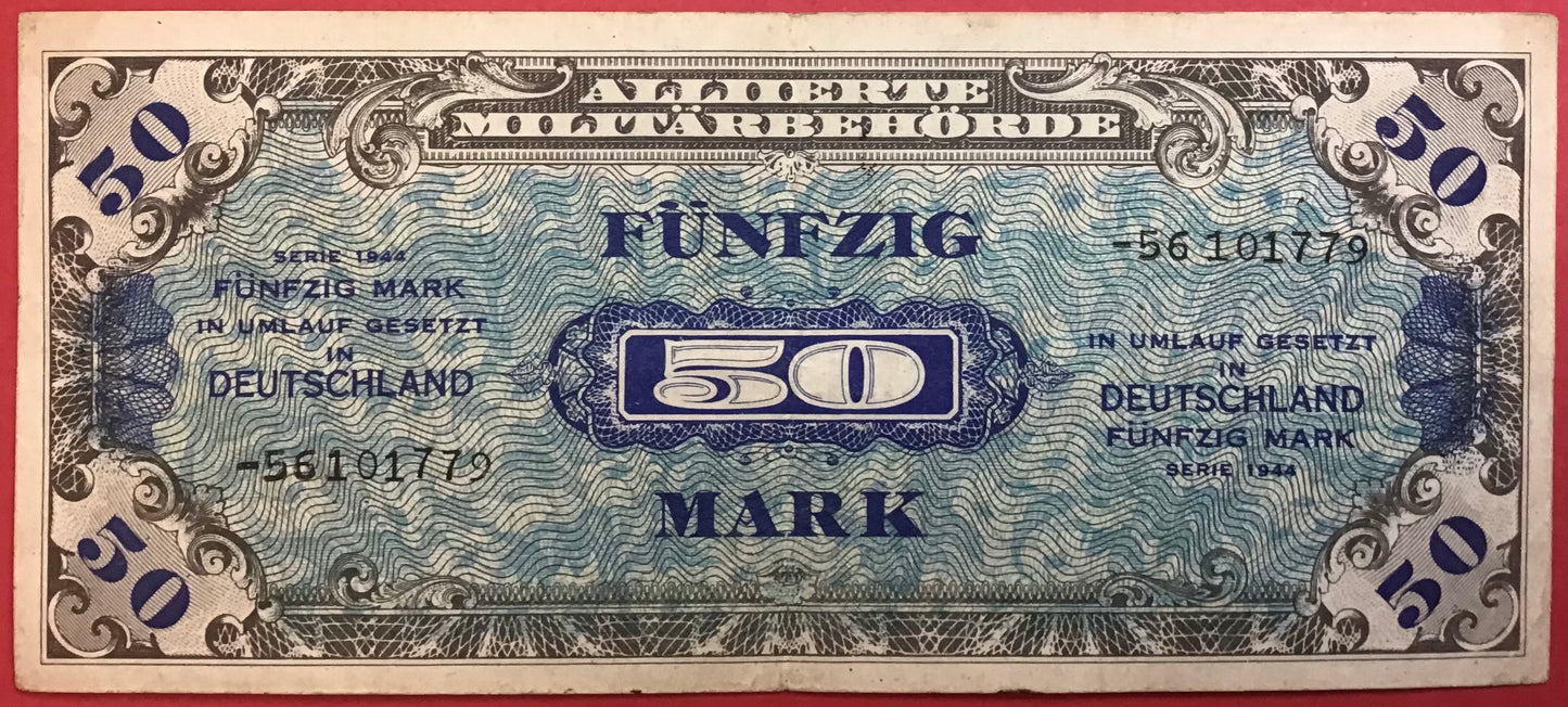 Germany - 50 Mark 1944 *Allied Occupation Serie 1944* P#196d Kvalitet 1+