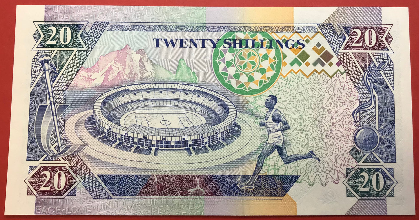 Kenya - 20 Shillings 14.9.1993 P#31a Kvalitet 0