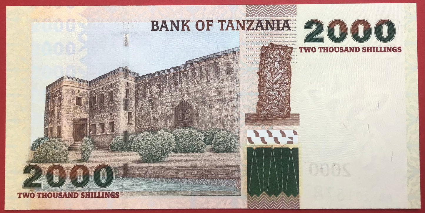 Tanzania - 2000 Shilingi 2003 P#37a Kvalitet 0