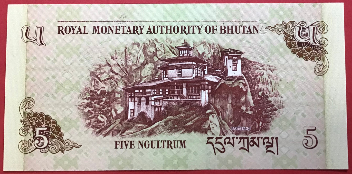Bhutan - 5 Ngultrum 2006 P#28a Kvalitet 0